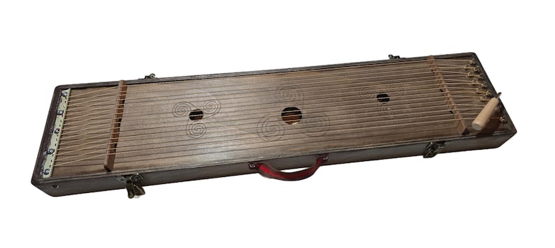 Monochordium. Monochord. Harmonic monochord musical instrument with 15 strings by Matteacci. image 1