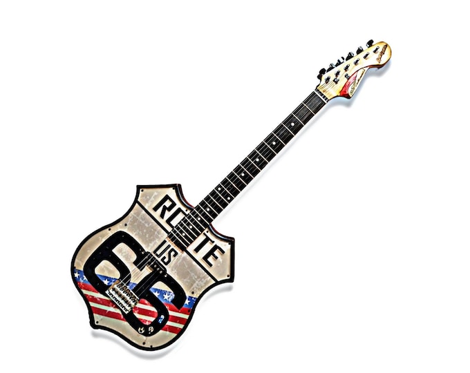 Us Route 66 Guitar Cigar box Matteacci's