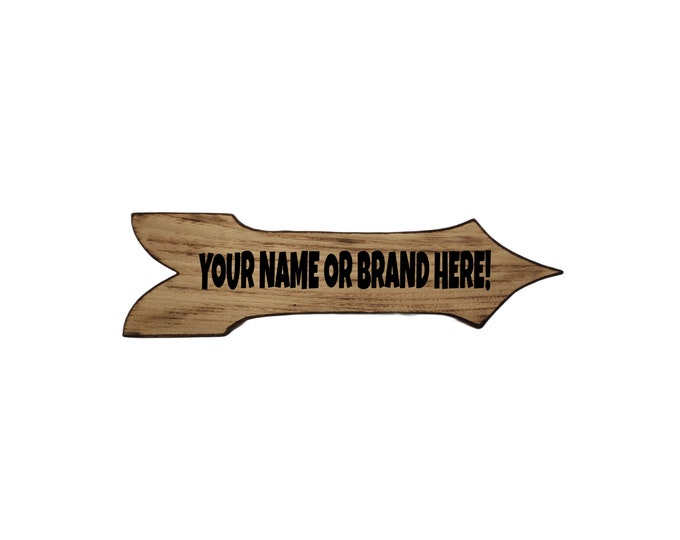 Antique wooden plaque customizable with your name or your brand