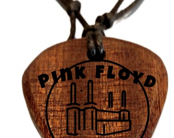 Animals necklace with Pink Floyd mahogany pick