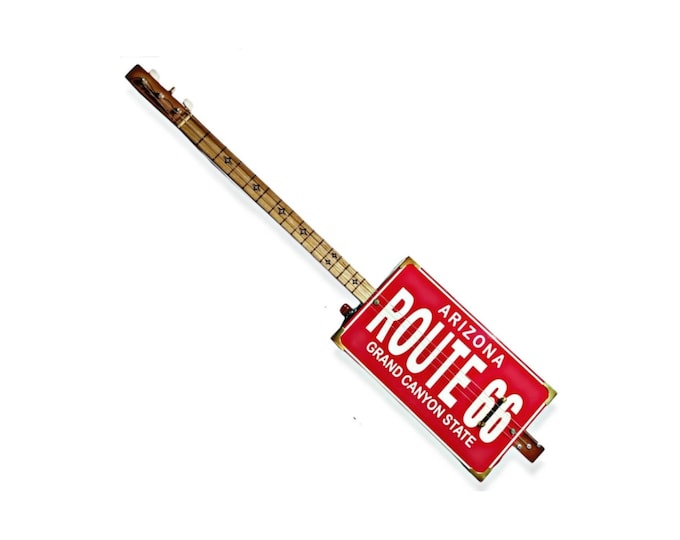 Route 66 3spv left-handed Handed cigar box guitar Matteacci's
