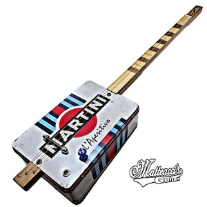 Martini Torino vintage boîte en métal 3tpv boîte à cigares guitare Matteacci&#39;s