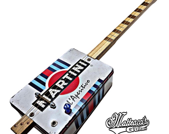 Martini Torino vintage metal box 3tpv cigar box guitar Matteacci's