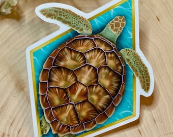 Sea Turtle Sticker/ Turtle Sticker/ Vinyl Stickers/ Animal Stickers/ Ocean Stickers/ Stickers for Laptops