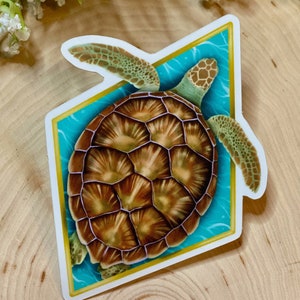Sea Turtle Sticker/ Turtle Sticker/ Vinyl Stickers/ Animal Stickers/ Ocean Stickers/ Stickers for Laptops