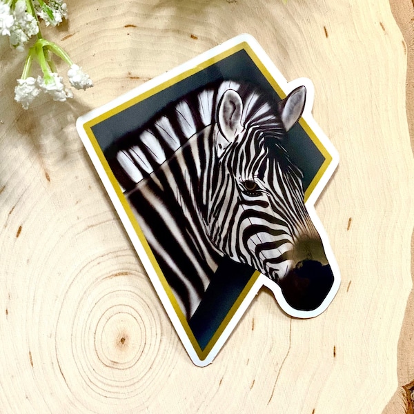 Zebra Sticker/ African Animal Sticker/ Vinyl Stickers/ Animal Stickers/ Zoo Stickers/ Stickers for Laptops