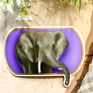 Elephant Sticker/ African Animal Sticker/ Vinyl Stickers/ Animal Stickers/ Zoo Stickers/ Stickers for Laptops
