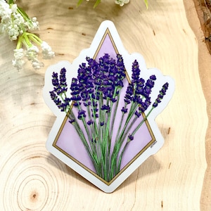 Lavender Sticker/ Vinyl Stickers/ Nature Stickers/ Flower Stickers/ Stickers for Laptops