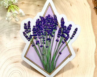 Lavender Sticker/ Vinyl Stickers/ Nature Stickers/ Flower Stickers/ Stickers for Laptops
