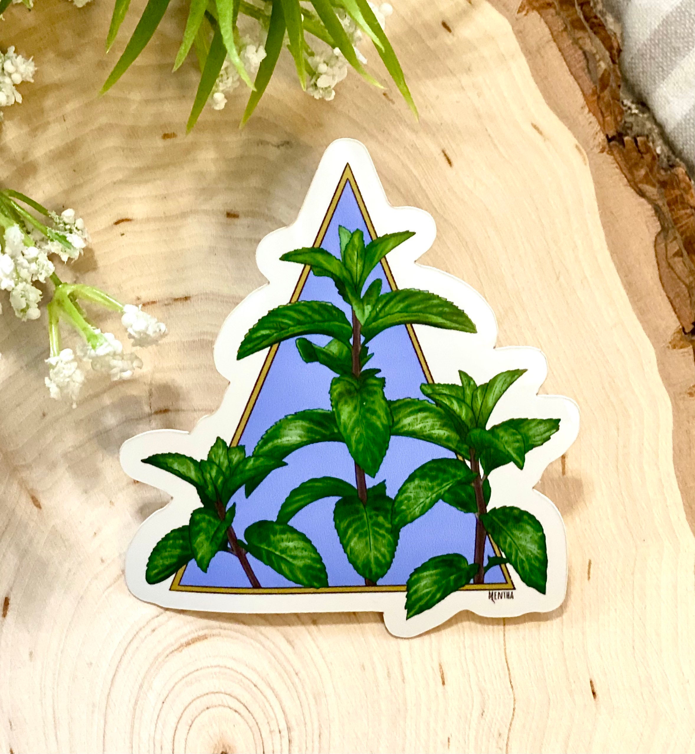 Mint Sticker/ Vinyl Stickers/ Nature Stickers/ Flower Stickers/ Stickers for Laptops