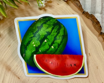 Pegatina de sandía / Pegatina de melón / Pegatinas de vinilo / Pegatinas de frutas / Pegatinas de alimentos / Pegatinas para computadoras portátiles