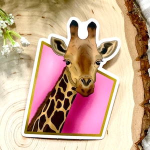 Giraffe Sticker/ African Animal Sticker/ Vinyl Stickers/ Animal Stickers/ Zoo Stickers/ Stickers for Laptops