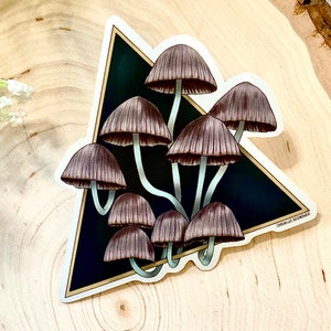 Adesivo de gorros de fadas/adesivos de vinil/adesivos de natureza/adesivos de cogumelo/adesivos para laptops
