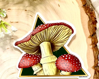 Fly Agaric Sticker/ Vinyl Stickers/ Nature Stickers/ Mushroom Stickers/ Stickers for Laptops