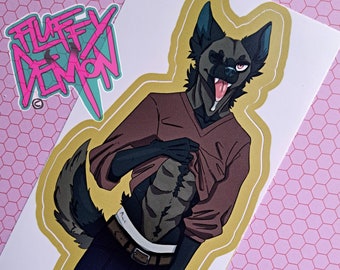 Furry Outdoor Sticker - German Shepherd "Daddy"