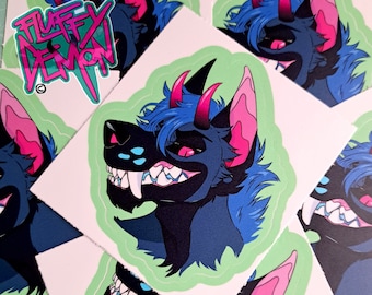 Furry Outdoor Sticker - Hyena "Nemesis"