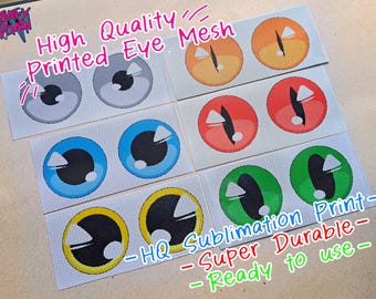 Printed Fursuit Eye Mesh - 5 cm- 6 Styles