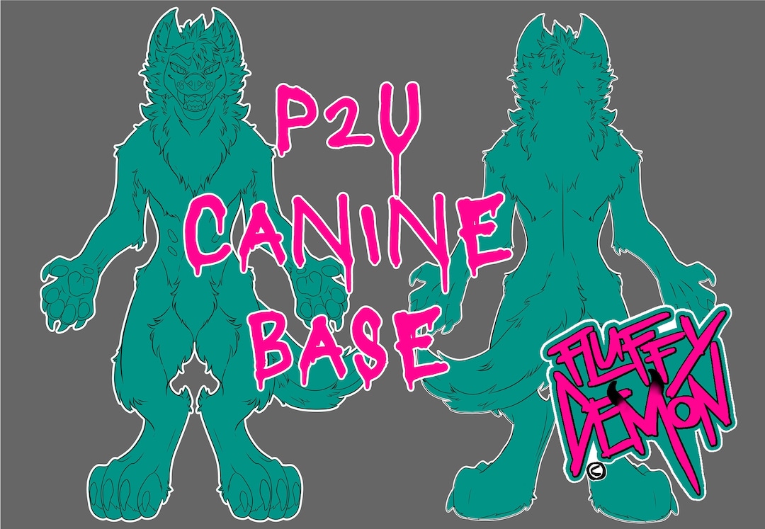 Wolf Canine Furry Art Base Ref Sheet - Etsy