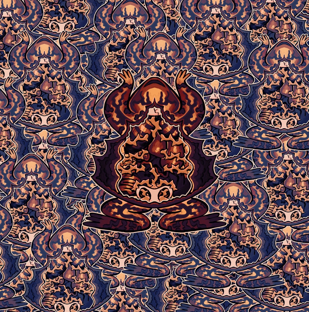 Deep Red Stackable Frog Stickers GORE - Etsy