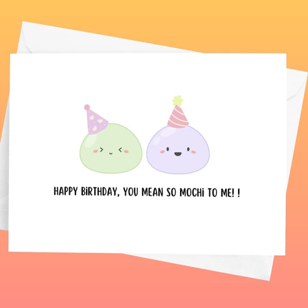 Mochi Birthday Card