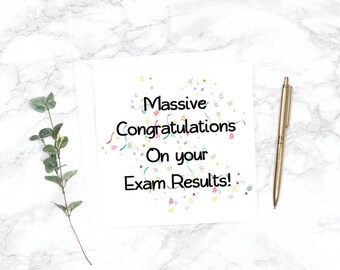 Congratulations on Exam Results Greeting card , lovely gift/keepsake