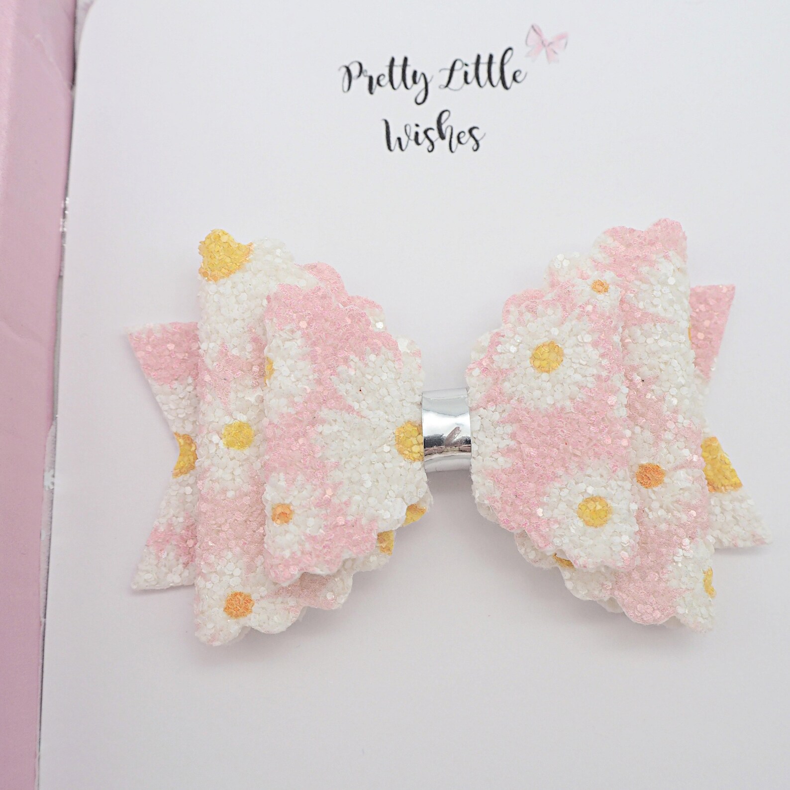 Spring bow daisy bow pink daisy bow white daisy bow spring Etsy