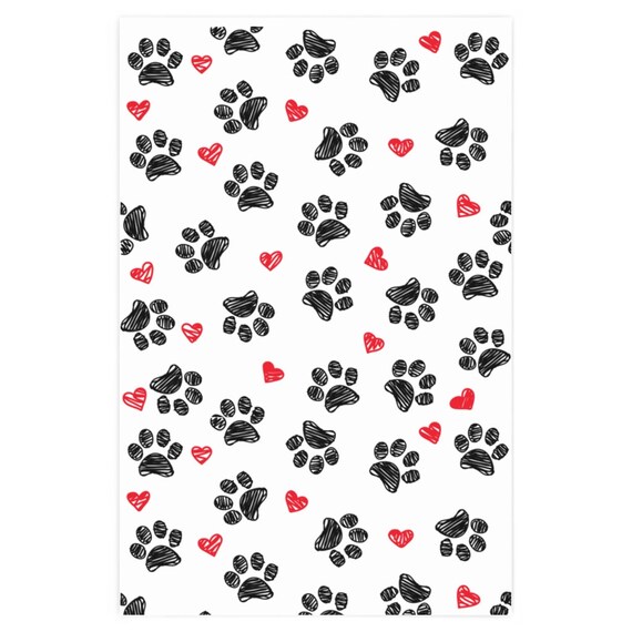Paw print deals wrapping paper