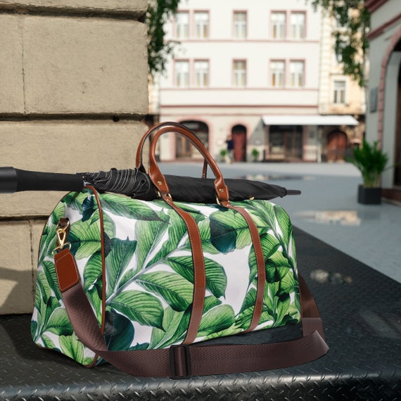 Shoulder Travel Bag Resort Travel Bag Overnight Bag Weekend Bag With Tropical Print Tropical Print Bag Girls Weekend Bag Etsy