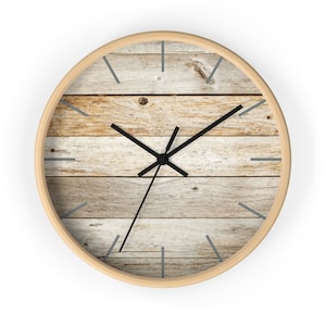 Shiplap Wall clock | Natural wood wall clock | farmhouse clock | country | cabin | weathered wood | beach house