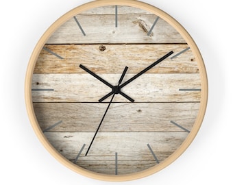 Shiplap Wall clock | Natural wood wall clock | farmhouse clock | country | cabin | weathered wood | beach house