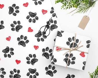 Paw print deals wrapping paper