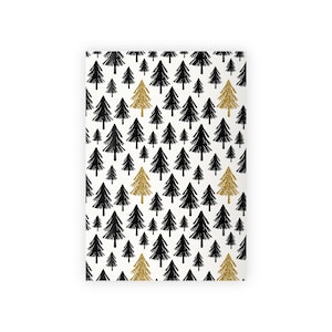 Gold Christmas Tree Wrapping Paper | Christmas gift | Gold and Black Christmas Wrapping paper | Merry Christmas gift wrap |