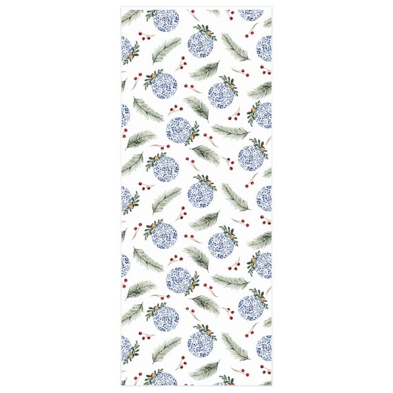 Beautiful Christmas Wrapping Paper Blue and White Christmas Gift Wrap Red  and Green Christmas Wrapping Paper Unique Wrapping Paper 