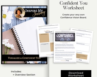 Daily Reflection Journal | Inspirational PDF Workbook | Visualize a Confident You