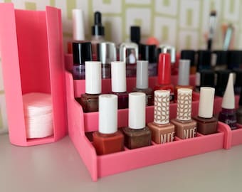 3D Printable Makeup Organizer – Nail Polish Rack STL File (Digital Download)