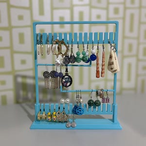 3D Printable Jewelry Stand STL – Earring & Necklace Organizer | Digital Download for 3D Printing | Jewelry Display Rack
