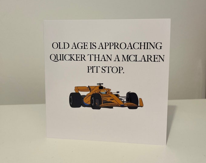 Funny F1 Birthday Card Racing Humour F1 Birthday Ideas for Him Her ...