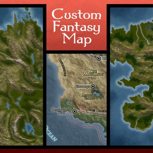 Rendered Custom Fantasy Map
