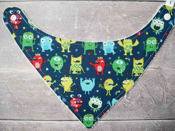Fun alien monster bamboo dribble bib