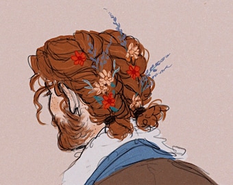 Flowers in His Hair [ Caleb Widogast Print ]