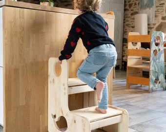 Children's wooden observation tower - Children's Montessori Tower