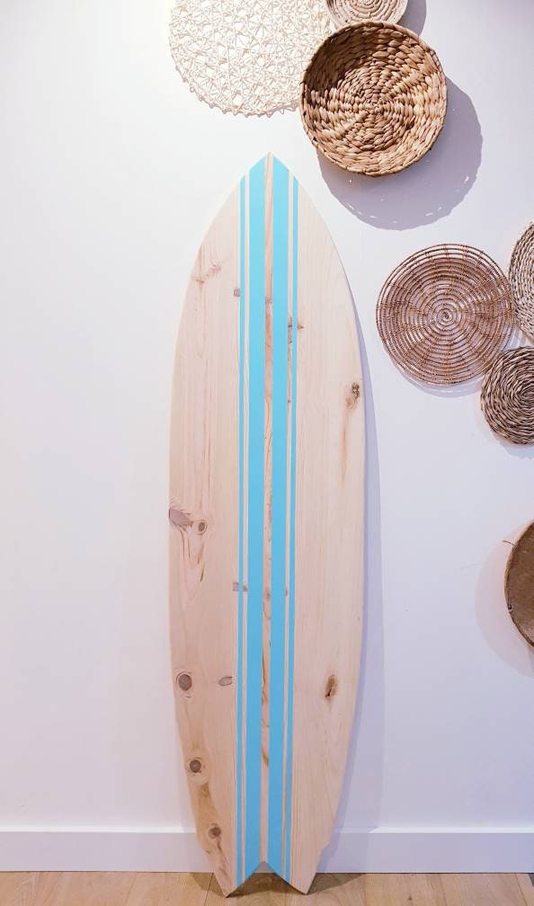 Wooden surfboard / surf board Marine decoration handmade Etsy