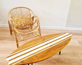Table basse bois Planche de surf bois