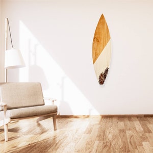 Decorative wooden surfboard
