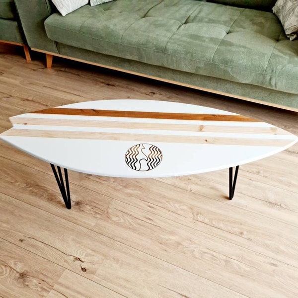 Table basse planche de surf