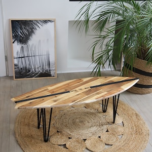 Couchtisch Surfbrett aus Holz