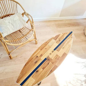 Houten surfplank salontafel