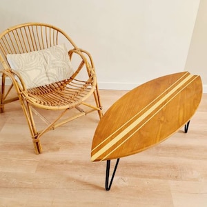 Houten surfplank salontafel