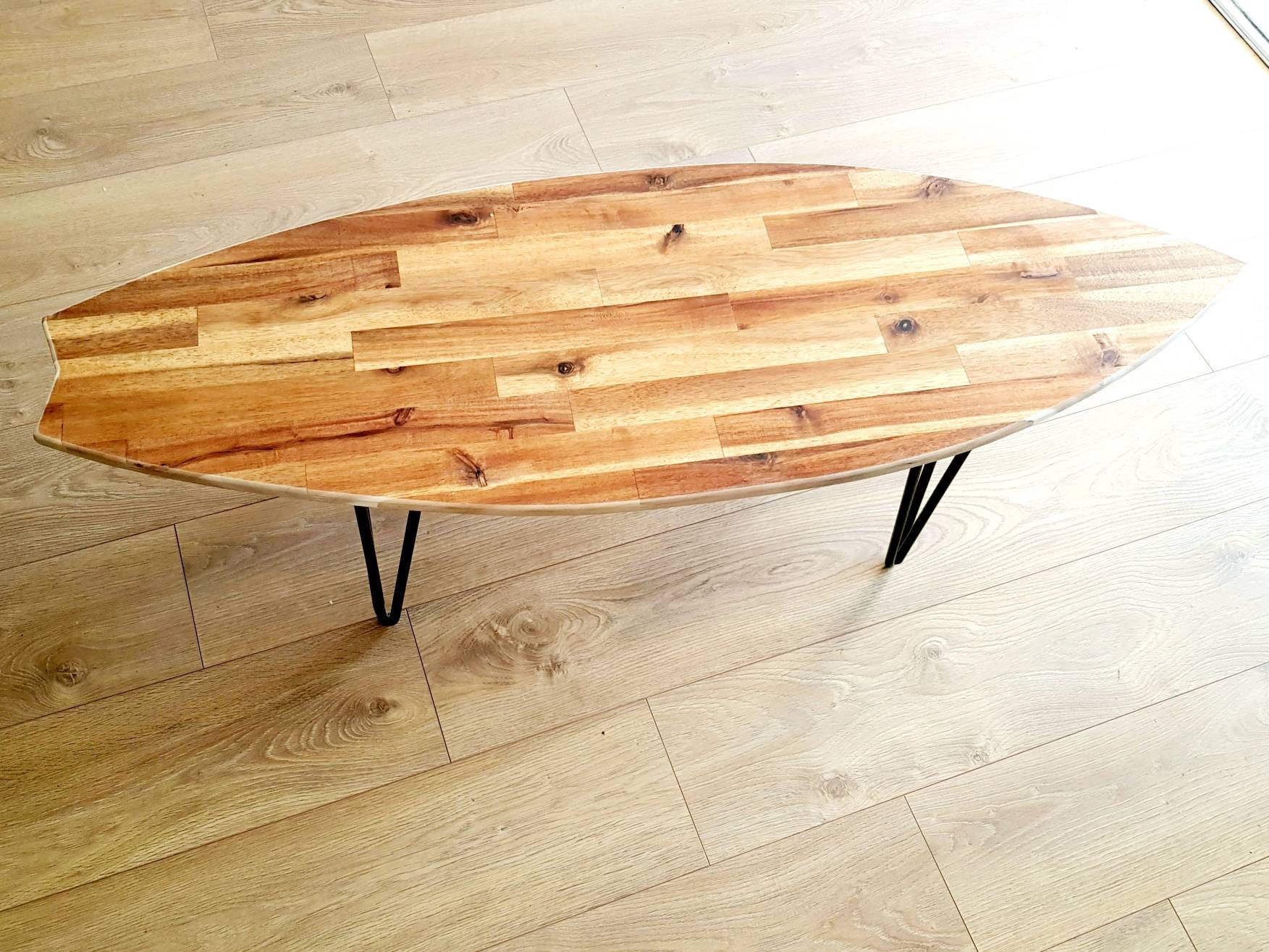 Table Basse - Planche de Surf Bois d'acacia Huilé