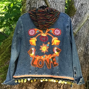 Boho LOVE denim jacket-extra lucky!